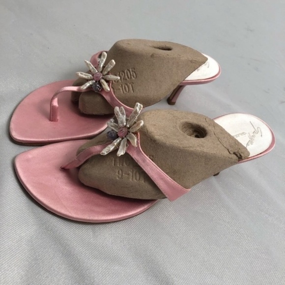Giuseppe Zanotti light pink mother of Pearl heel sandals 10 - Picture 3 of 7